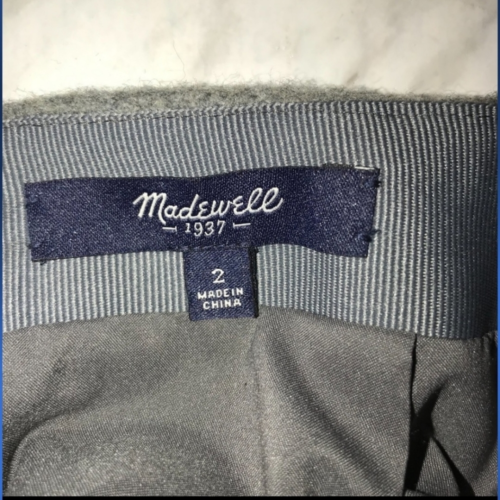 Madewell Atelier Grey Wool Blend Skirt in size 2 - Picture 8 of 9